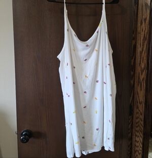 Torrid White With Fruit Sleep Dress